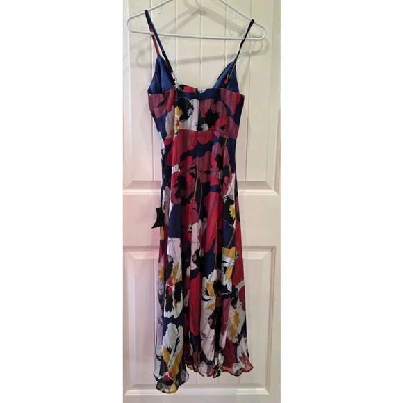 Lulu's All About Love Royal Blue Floral Print Midi Dress Size XS NWT $78 - Picture 5 of 7